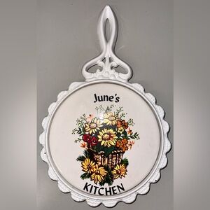 Mid State Hot Plate Trivet Wrought Iron & Ceramic -‎ June’s Kitchen Kitchen